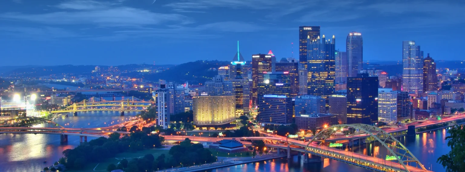 Pittsburgh skyline at night